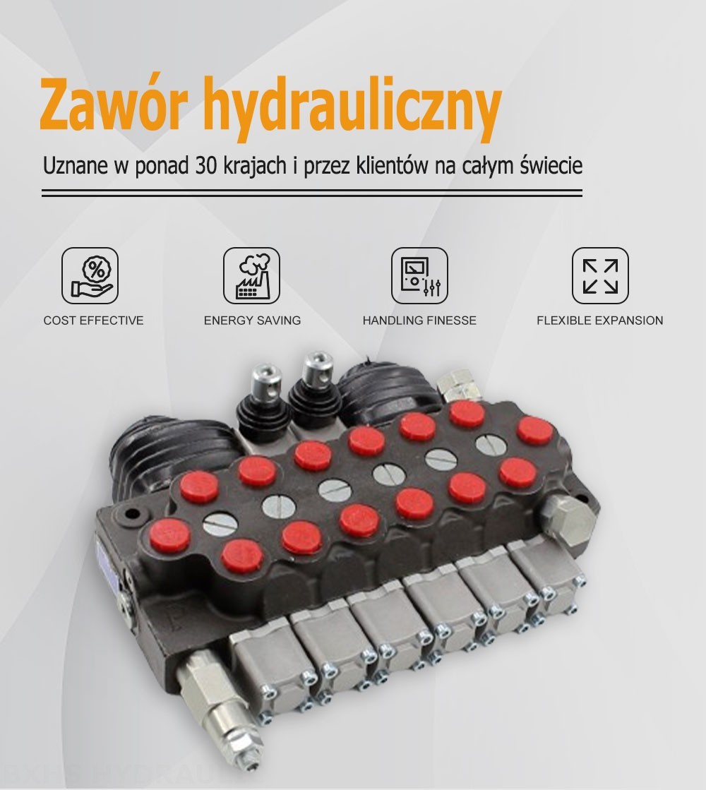 TR55 Ręczna i joystick 6 Szpul Zawór kierunkowy monoblokowy